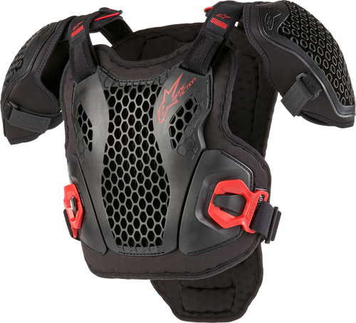 BIONIC ACTION YOUTH CHEST PROTECTOR BLK/RED SM/MD