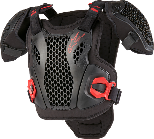 BIONIC ACTION YOUTH CHEST PROTECTOR BLK/RED LG/XL