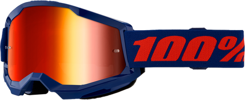STRATA 2 GOGGLE NAVY MIRROR RED LENS