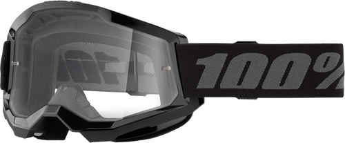 STRATA 2 JUNIOR GOGGLE BLACK CLEAR LENS