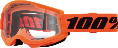 STRATA 2 JUNIOR GOGGLE NEON ORANGE CLEAR LENS