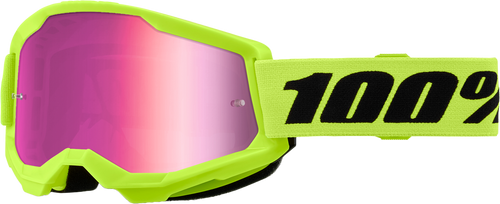 STRATA 2 JUNIOR GOGGLE NEON YELLOW MIRROR PINK LENS