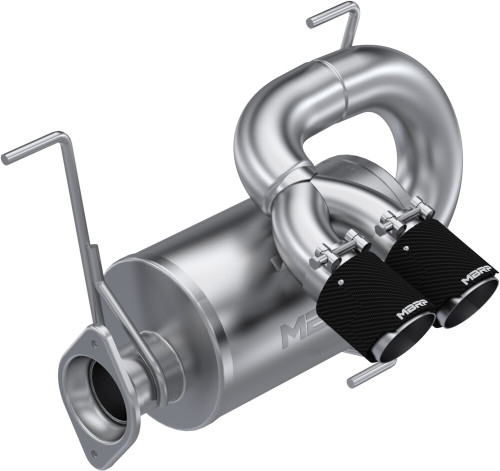 DUAL SLIP-ON CENTER OUT W/ PERFORMANCE MUFFLER CF TIP