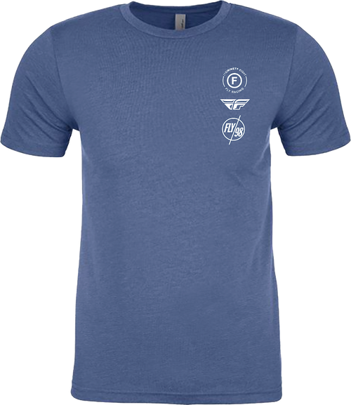 FLY ATOM TEE COOL BLUE HEATHER LG