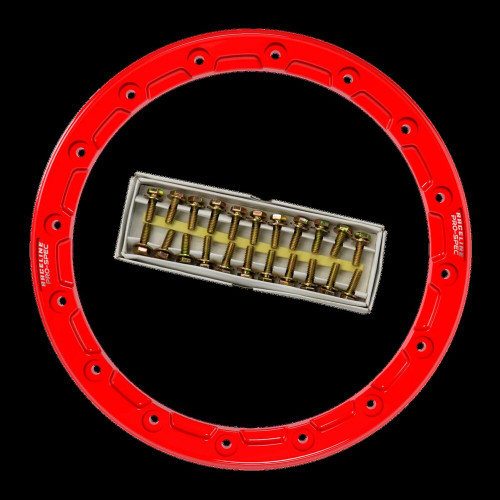 SQUAD BDLK RING 15" RED 16 HOLE W/RED DECAL