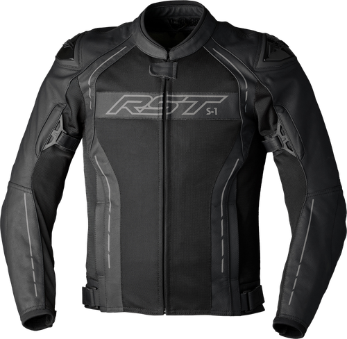 S1 MESH CE JACKET BLACK/BLACK LEATHER 4XL