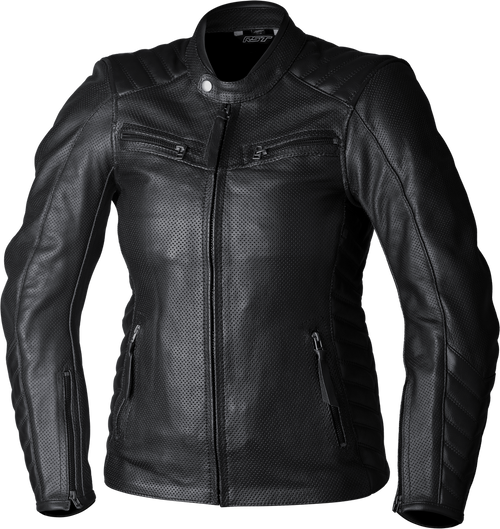 LADIES ROADSTER AIR CE JACKET BLACK LEATHER LG