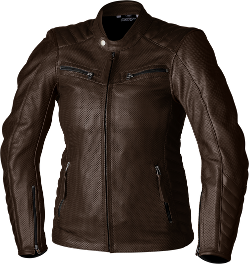 LADIES ROADSTER AIR CE JACKET BROWN LEATHER 3XL