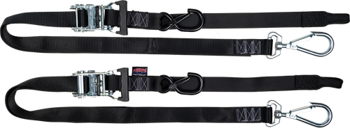 TIE-DOWN RAT SEC HOOKS/SWIVEL 1.5"X6' BLK/BLK W/STORAGE BAG