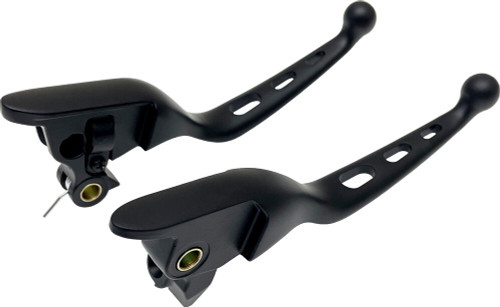3-HOLE LEVER SET BLACK FLT 21-25 CBL CLUTCH