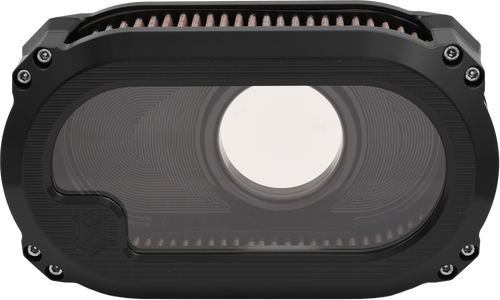 NL TC AIR CLEANER W/GLASS BLACK W/BLACK