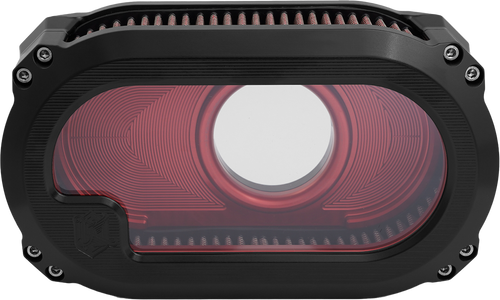 NL TC AIR CLEANER W/GLASS BLACK W/RED