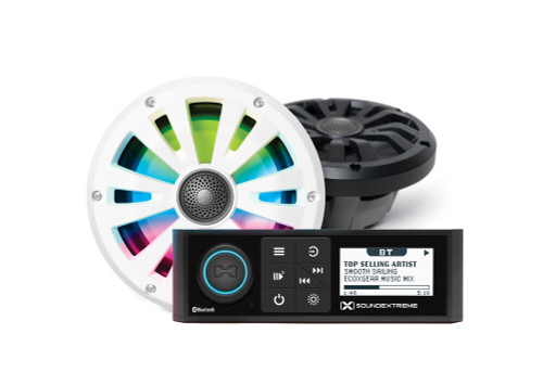 MARINE DIN RADIO LED CONTROLLER 2 6.5" SPEAKERS