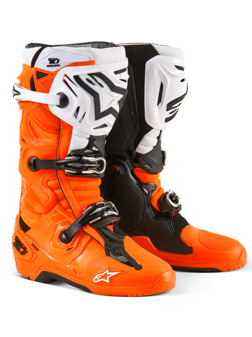 TECH 10 ENDURO BOOTS ORANGE FLUO/BLACK/WHITE 11
