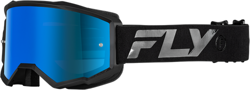 ZONE GOGGLE BLACK/BLACK W/ SKY BLUE MIRROR/SMOKE LENS