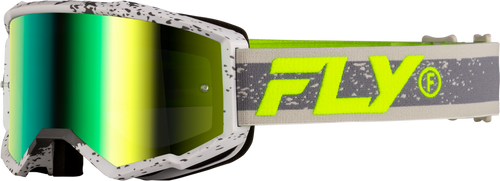 ZONE GOGGLE DARK GREY/HI-VIS W/ IRIDESCENT GRN MIRROR LENS