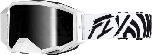 ZONE ELITE GOGGLE BLACK/WHITE W/ BLACK MIRROR/SMOKE LENS