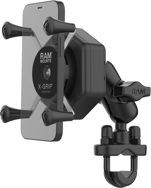 X-GRIP VIBE-SAFE PHONE MOUNT WITH U-BOLT BASE SHORT