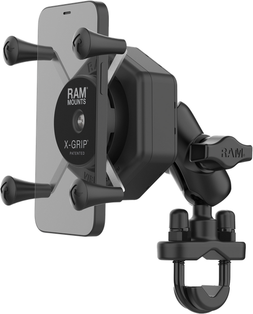 X-GRIP VIBE-SAFE PHONE MOUNT WITH U-BOLT BASE SHORT