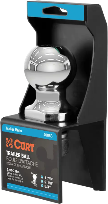 1 7/8X3/4X2 1/8 HITCH BALL