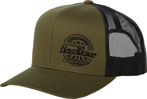 HARDDRIVE EMBLEM HAT BLACK/OD GREEN OS