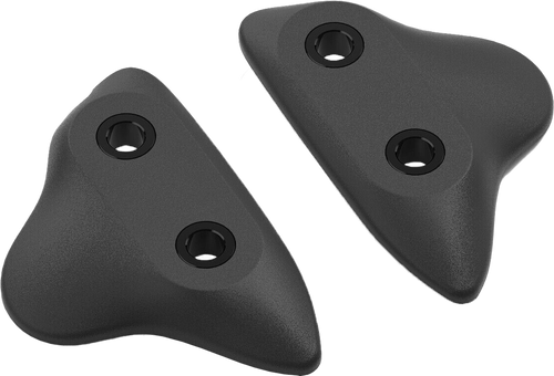 MIRROR BLOCK OFF PLATES PAIR BLACK YAM