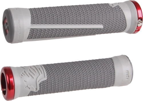 AG-2 MTB/BMX GRIPS GRAPHITE/COOL GREY W/RED