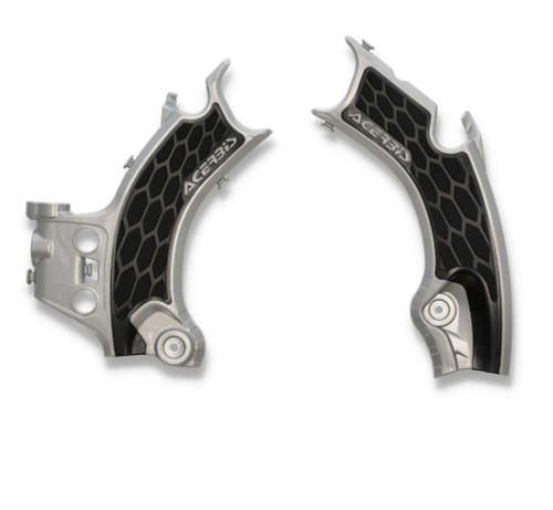 FRAME GUARDS- X-GRIP SILVER/BLACK