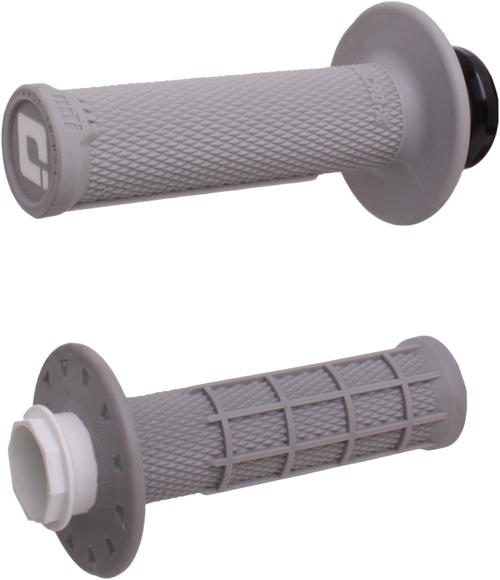 MICRO-X LOCK-ON GRIPS HALF-WAFFLE GREY/BLACK (SOFT)