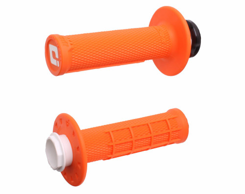 MICRO-X LOCK-ON GRIPS HALF-WAFFLE ORANGE/BLACK