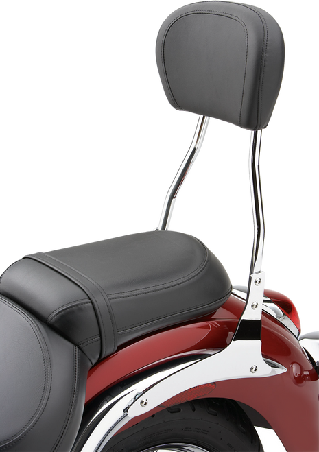 STD ROUND SISSY BAR W/PAD CHROME YAM V STAR 1300 07-15