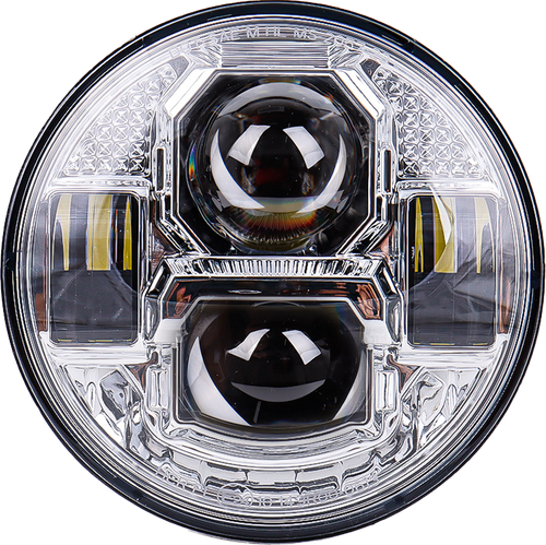 5 3/4" LED HEADLIGHT RUGGED ULTRA VIEW CHROME