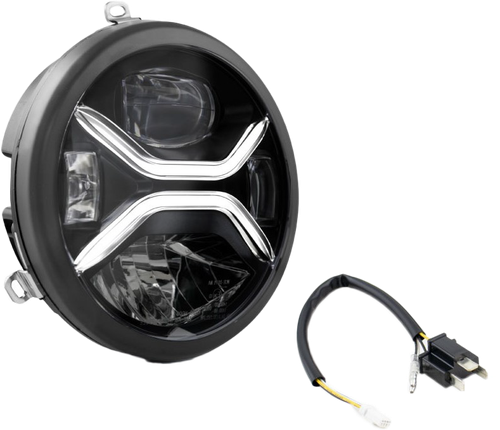 7" ZENITH LED HEADLIGH H4 PLUG