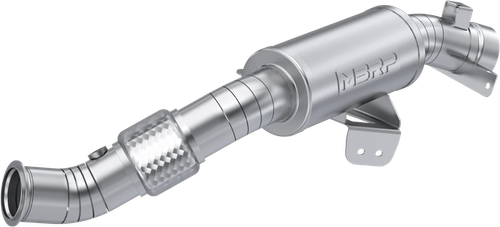 SINGLE SLIP-ON TURBO BACK W/ 3" PERFORMANCE MUFFLER CHROME