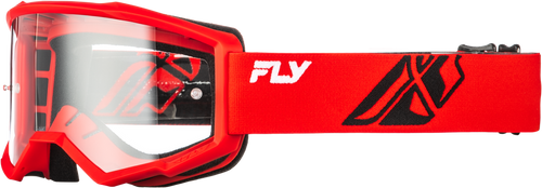 YOUTH FOCUS GOGGLE RED/BLACK W/ CLEAR LENS
