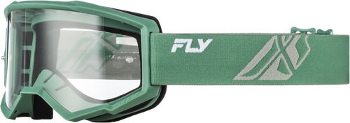 YOUTH FOCUS GOGGLE OLIVE/GREY W/ CLEAR LENS