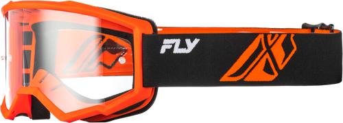 YOUTH FOCUS GOGGLE BLK/ORANGE W/ CLEAR LENS