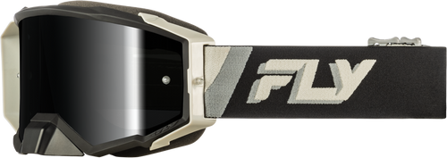 ZONE ELITE GOGGLE BLACK/GREY W/ BLACK MIRROR/SMOKE LENS