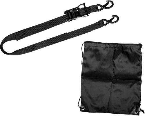1.5" X 8' RATCHET SOFT TIE-DOWN BLACK 2/PK