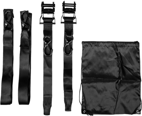 2" X 8' RATCHET SOFT TIE-DOWN BLACK 2/PK