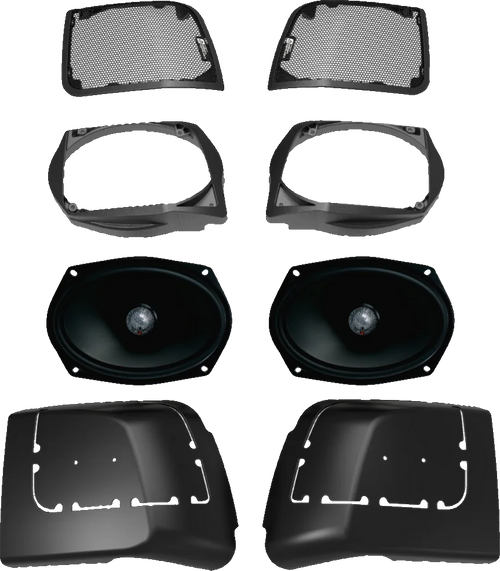 6"X9" CUT IN LID KIT W/ ST69CX 1998-2013 FLH/T BAGS