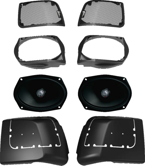 6"X9" CUT IN LID KIT W/ ST69CX 1998-2013 FLH/T BAGS
