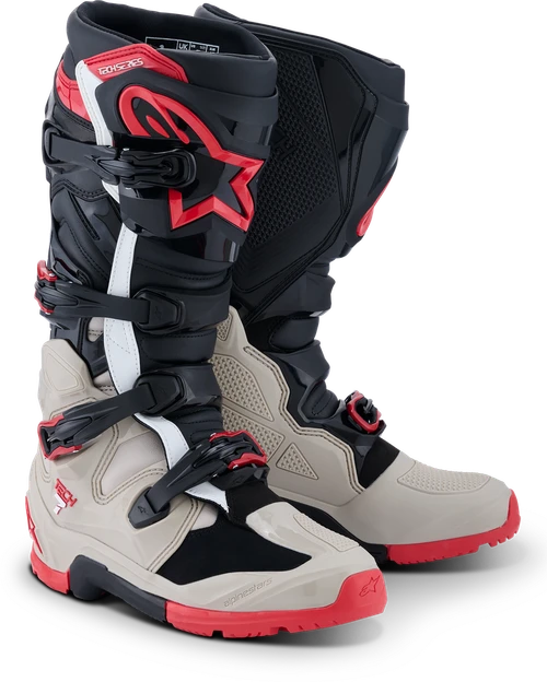 TECH 7 ENDURO BLK/LIGHT GRY/BRIGHT RED 13