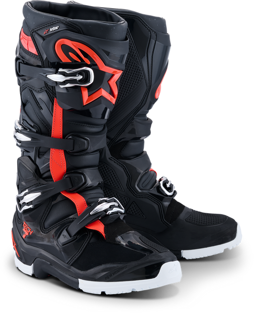 TECH 7 ENDURO DRYSTAR BLACK/RED FLUO/WHITE 8