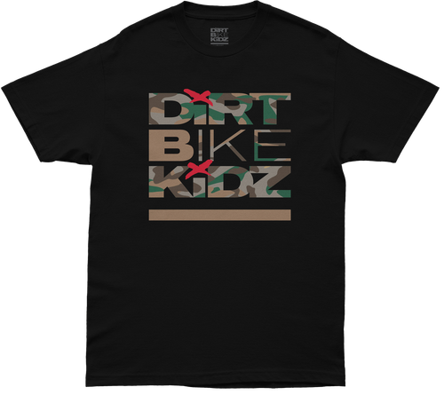 CLASSIC CAMO YOUTH TEE BLACK/COLOR CAMO YS