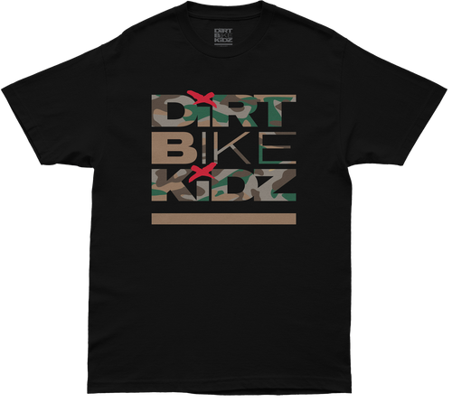 CLASSIC CAMO YOUTH TEE BLACK/COLOR CAMO YX
