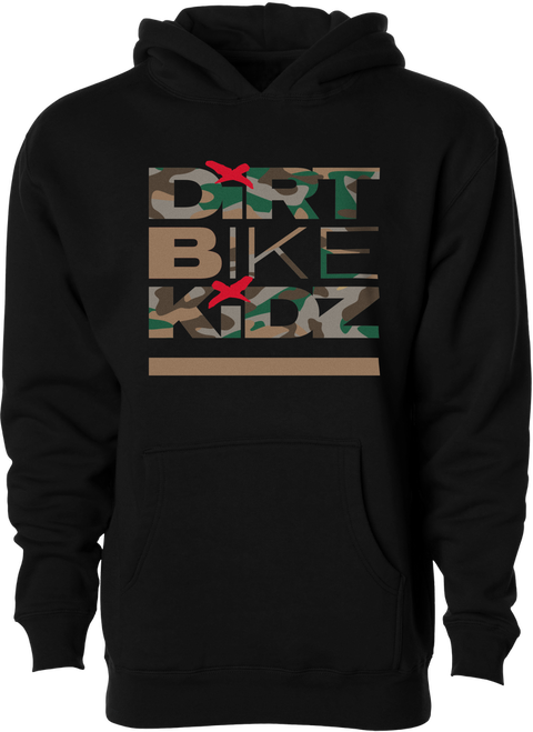 CLASSIC CAMO YOUTH HOODIE BLACK YX