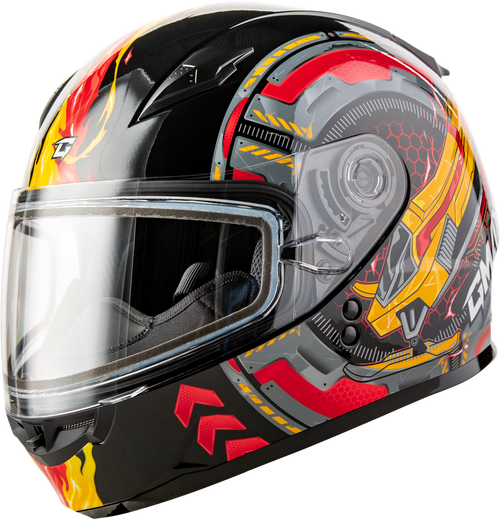 GM-49Y CHARGE SNOW HELMET BLACK/RED/YELLOW YL
