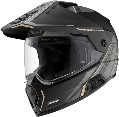 OUTLANDER  SMART DS HELMET MATTE BLACK LG