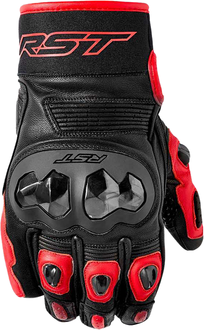 FREESTYLE 3 D3O GLOVE BLACK/RED LEATHER MD